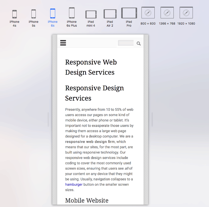 Responsive Website Design